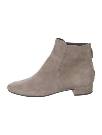 Pre-owned Prada Suede Boots In Grey
