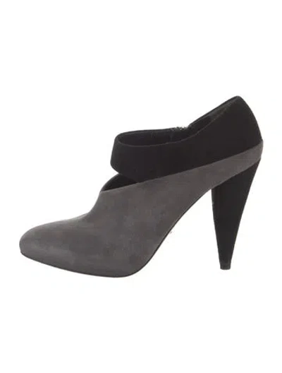 Pre-owned Prada Suede Boots In Grey