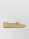 PRADA SUEDE BOW LOAFERS WITH STITCHED SEAMS