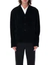 Prada Suede Calfskin Jacket In Black