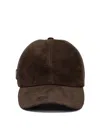 Prada Baseball Cap Cotton Curved Brim In Brown