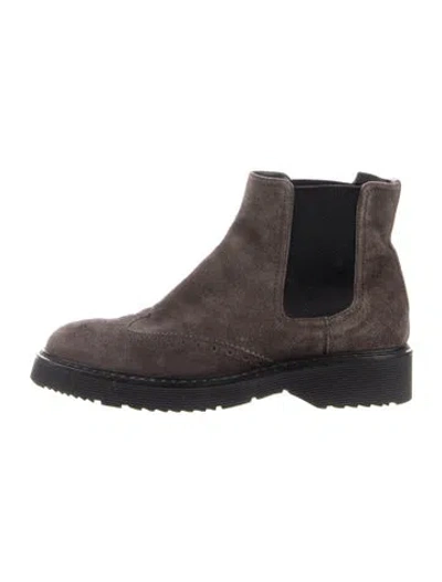 Pre-owned Prada Suede Chelsea Boots
