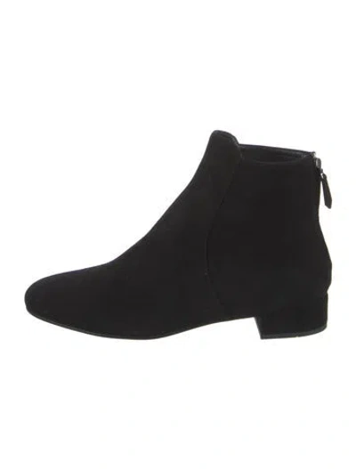 Pre-owned Prada Suede Chelsea Boots In Black