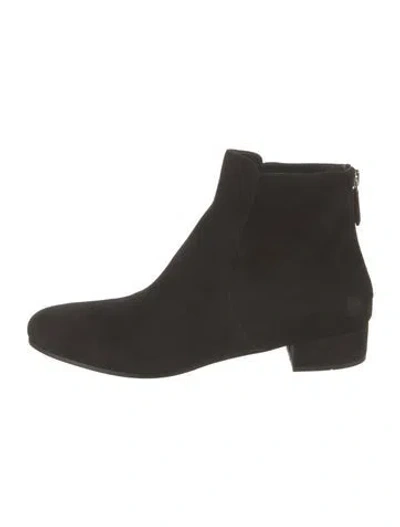 Pre-owned Prada Suede Chelsea Boots In Black