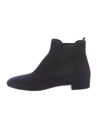 Pre-owned Prada Suede Chelsea Boots In Blue