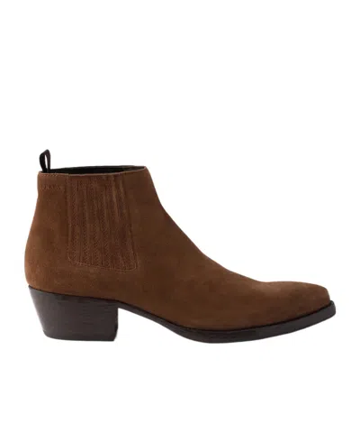 PRADA SUEDE CHELSEA BOOTS