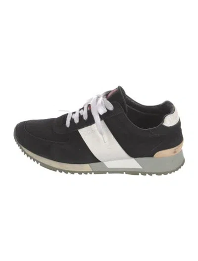 Pre-owned Prada Suede Colorblock Pattern Athletic Sneakers In Multi