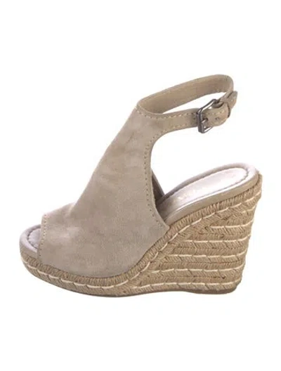 Pre-owned Prada Suede Colorblock Pattern Slingback Pumps In Neutral