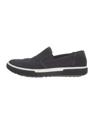 Pre-owned Prada Suede Colorblock Pattern Sneakers In Blue
