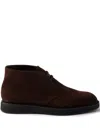 Prada Desert-boots Aus Wildleder In Brown