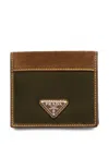Prada Suede-detail Cardholder In Multi