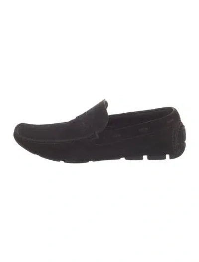 Pre-owned Prada Suede Drivers In Black