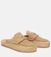 Prada Suede And Crochet Slip-on