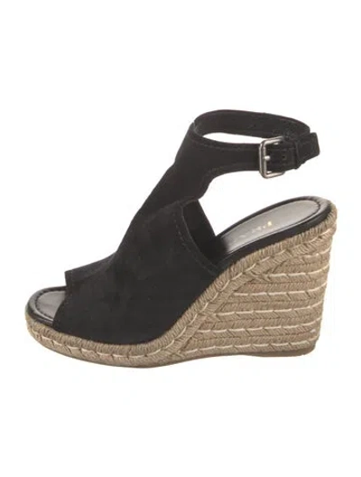 Pre-owned Prada Suede Espadrilles In Black