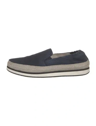 Pre-owned Prada Suede Espadrilles In Blue