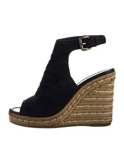Pre-owned Prada Suede Espadrilles In Blue