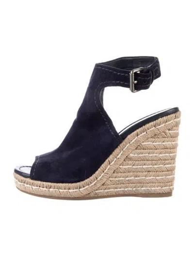 Pre-owned Prada Suede Espadrilles In Blue