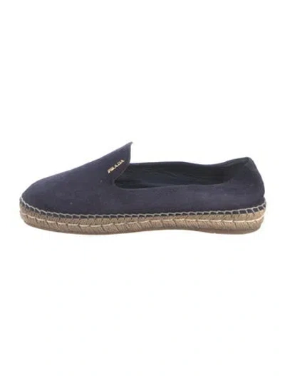 Pre-owned Prada Suede Espadrilles In Blue