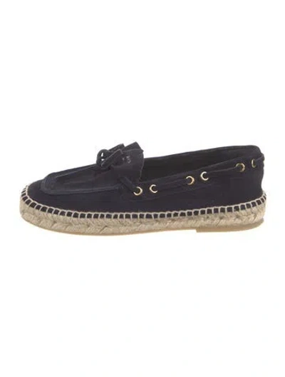 Pre-owned Prada Suede Espadrilles In Blue