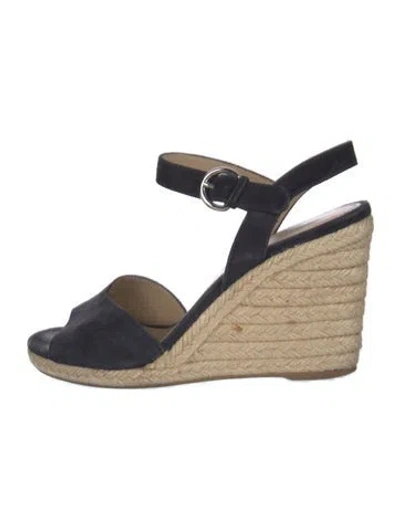 Pre-owned Prada Suede Espadrilles In Blue