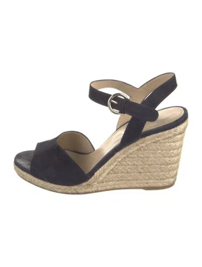 Pre-owned Prada Suede Espadrilles In Blue