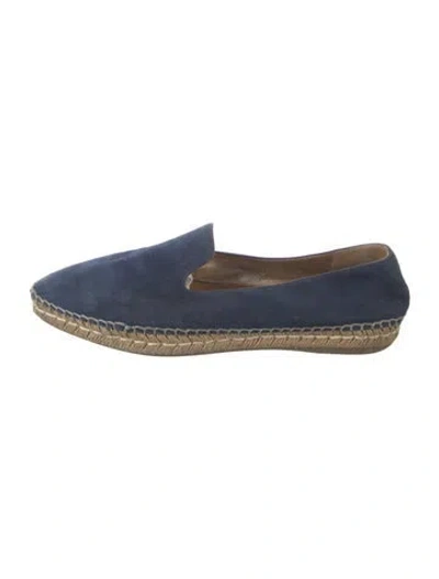 Pre-owned Prada Suede Espadrilles In Blue/neutrals