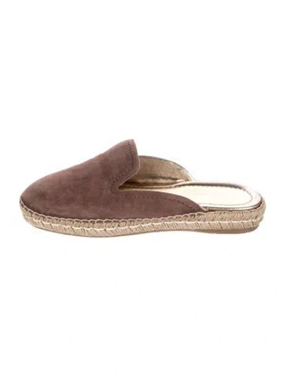 Pre-owned Prada Suede Espadrilles In Brown