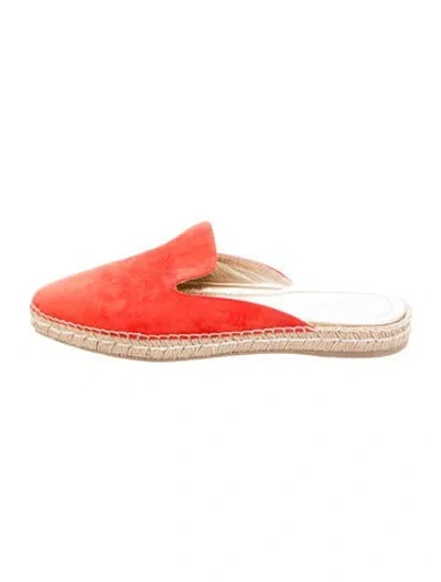Pre-owned Prada Suede Espadrilles In Gold/red