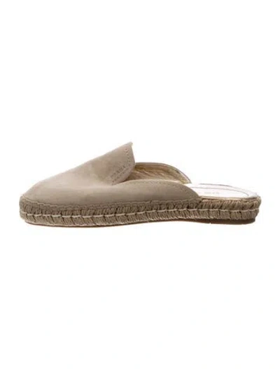 Pre-owned Prada Suede Espadrilles In Neutrals