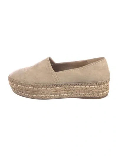 Pre-owned Prada Suede Espadrilles In Neutrals