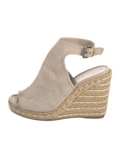 Pre-owned Prada Suede Espadrilles In Neutrals