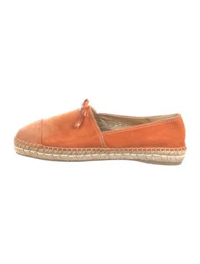 Pre-owned Prada Suede Espadrilles In Orange