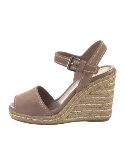 Pre-owned Prada Suede Espadrilles In Purple