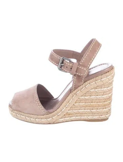 Pre-owned Prada Suede Espadrilles In Purple