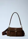Prada Suede Explore Crossbody Bag In Brown