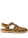 Prada Suede Fisherman Sandals In Brown