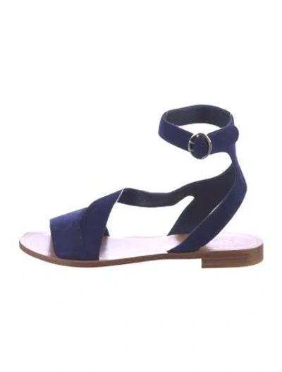 Pre-owned Prada Suede Gladiator Sandals In Blue