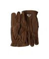 Prada Suede Gloves In Brown