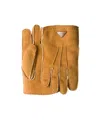 Prada Suede Gloves In Honey