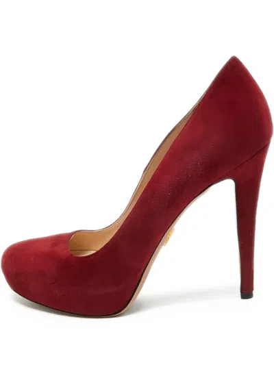 Pre-owned Prada Suede Heeled Pumps