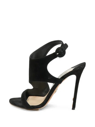 Pre-owned Prada Suede Heeled Sandals In Black