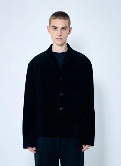 Prada Suede Jacket In Black