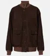 Prada Suede Jacket In Braun