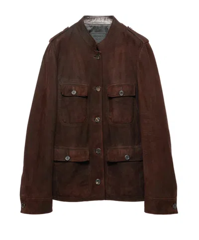 PRADA PRADA LONG-SLEEVED BUTTON-UP JACKET