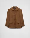 Prada Suede Jacket In Hellbraun