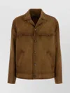 Prada Leather Jacket In Brown