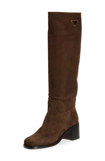 Prada Suede Knee High Boot