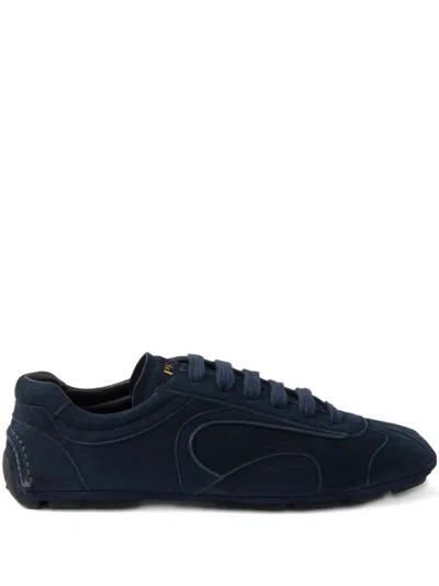 Prada Montecarlo Re-edition 2005 Sneaker Aus Wildleder In Blue