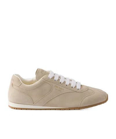 PRADA SUEDE LACE-UP SNEAKERS