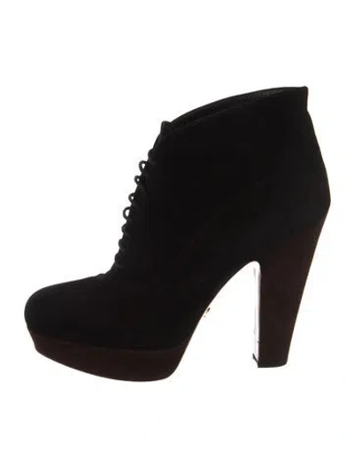 Pre-owned Prada Suede Lace-up Boots In Multi